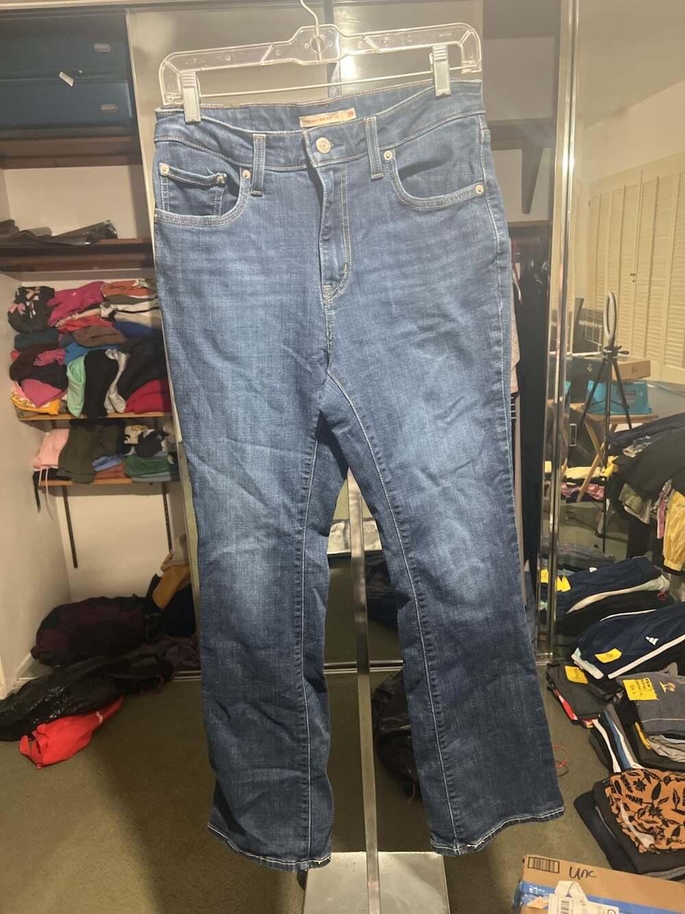 Levi's 725 High Rise Bootcut Size 29 L30 Blue Denim Jeans